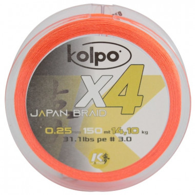 Kolpo KX4 Braid Orange 150mt