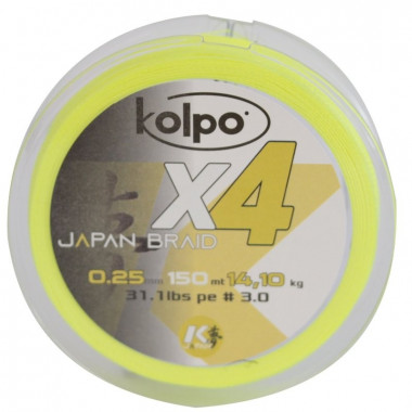 Kolpo KX4 Braid Yellow 150mt