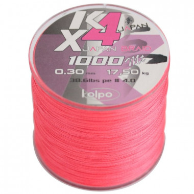 Kolpo KX4 Braid Red 1000mt
